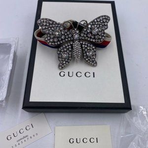 Women’s Gucci authentic web butterfly bracelet adjustable made in Italy